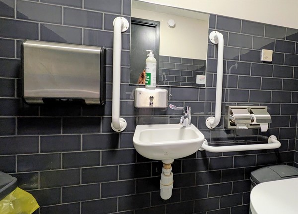 Image of small accessible toilet
