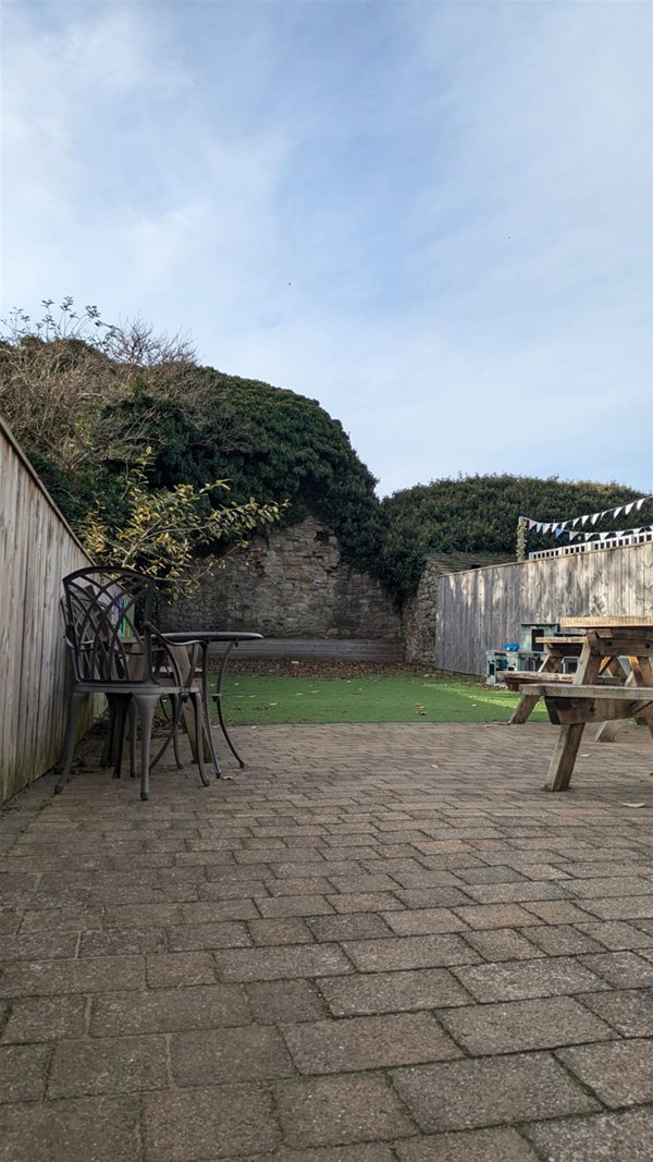 Enclosed children's area.