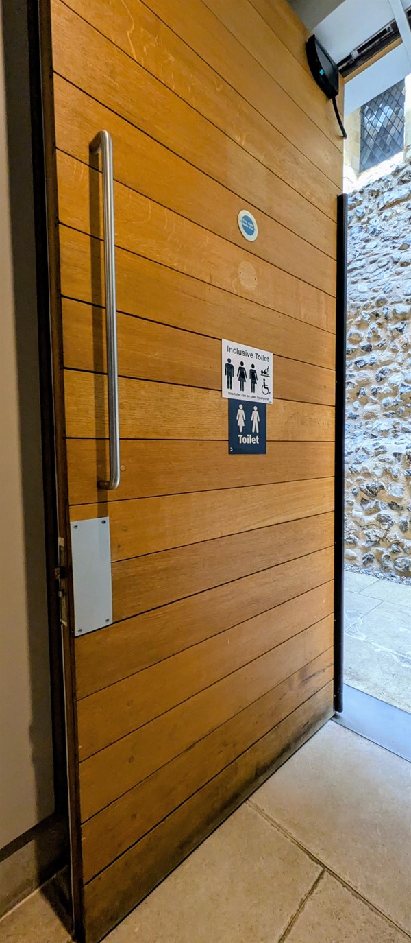 Image of accessible toilet door