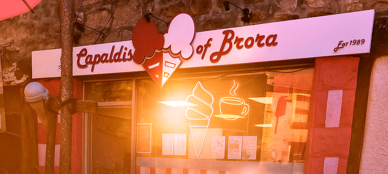 Capaldis of Brora Big Pink Shop