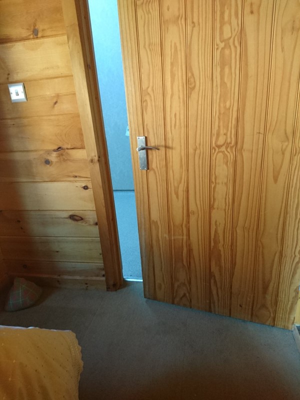 Bedroom door plus ensuite behind