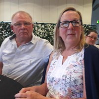 John and Diane at the Dynamic Earth, Edinburgh