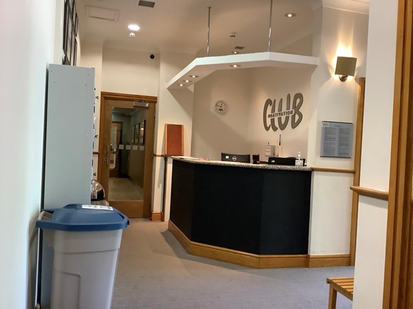 Picture of the reception desk for Club Moativation