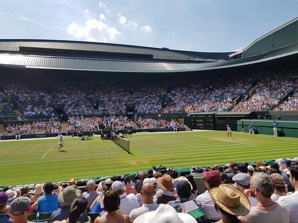 View from the excellent wheelchair seats on Court No 1 in 2018