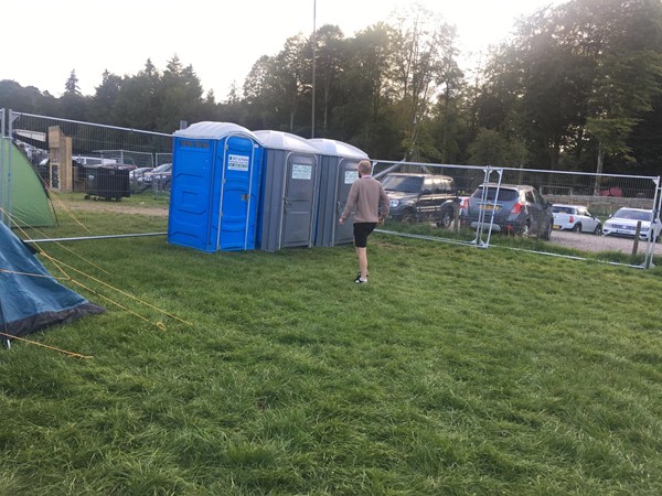 Toilets at accessible campsite.