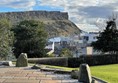 Regent Road Park and looking over the hillside toward the Scottish Parliament down in the valley