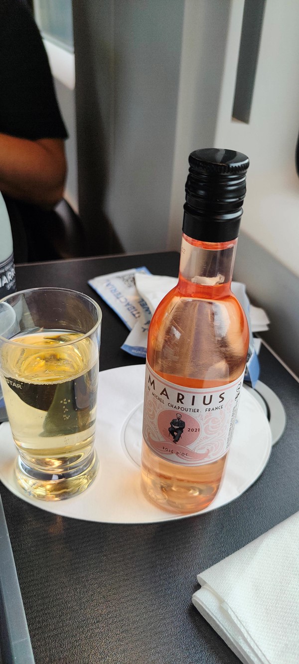 One of the wine drink options, red, rosé & white