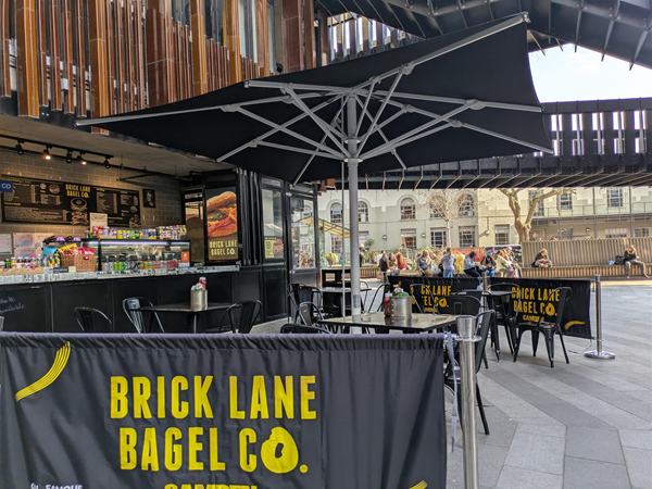 image of seating areai at Brick Lanel Bagel
