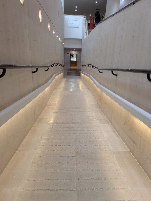 Image of ramp to lower floor