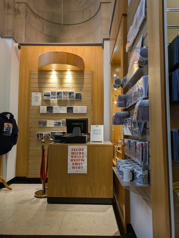 Image of counter at the gift shop