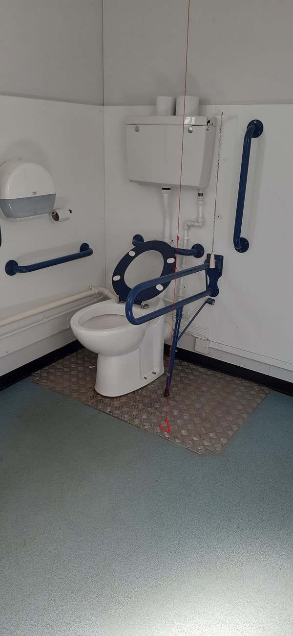 Inside the accessible toilet