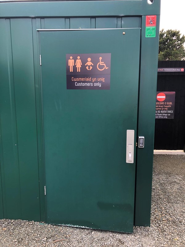 Picture of accessible toilet door