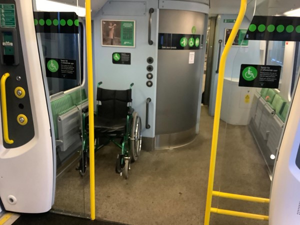 15 space for wheelchair
