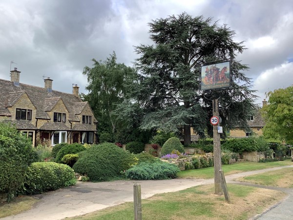 Picture of a pub and pub sign