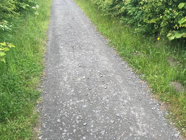 Image of part of the pathway along the Loch Leven heritage trail.