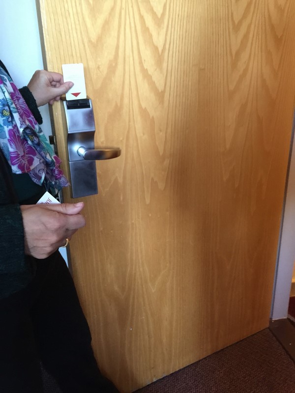 The bedroom key card locks