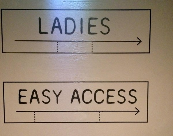 Toilet signage.