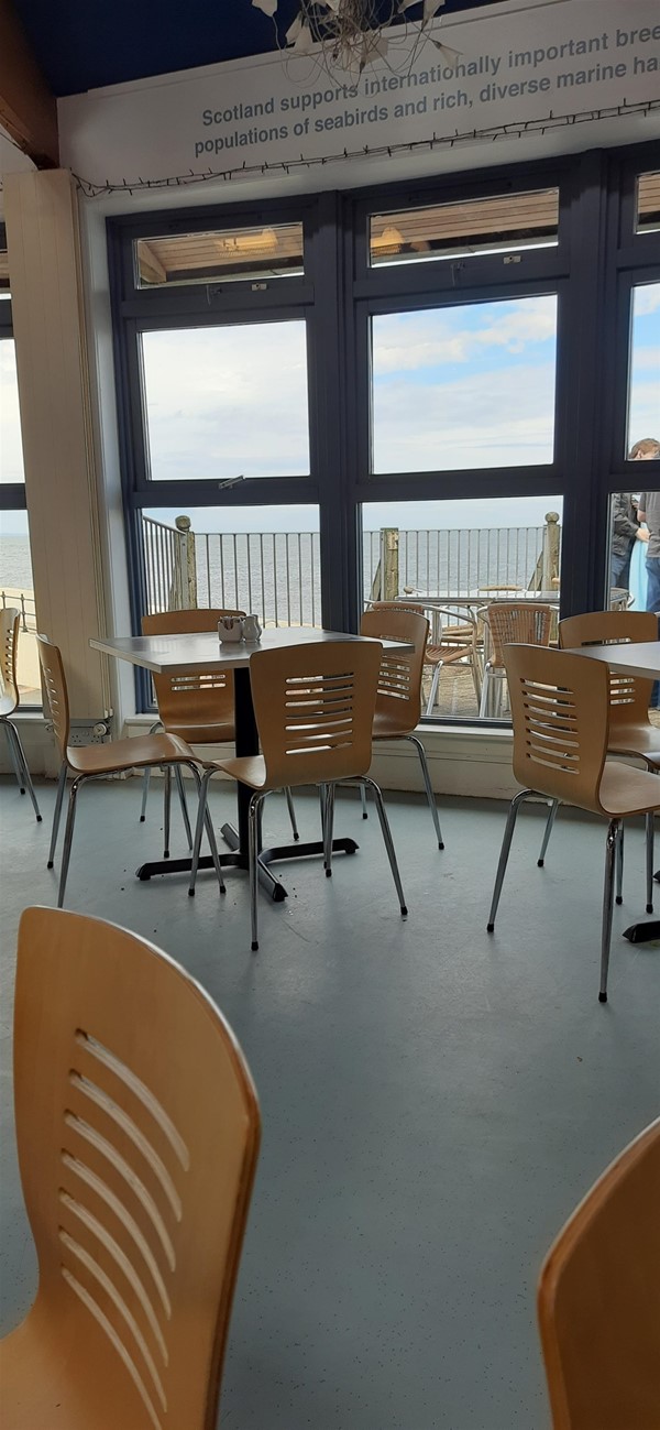 Image of an indoor dining area