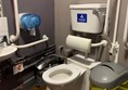 View inside accessible toilet