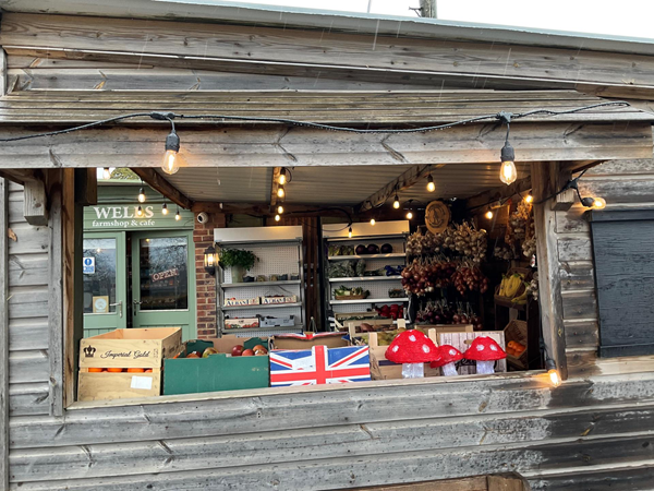 The fruit and veg displayed outside