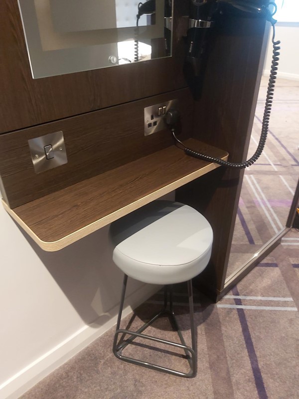 Picture of a stool under a table