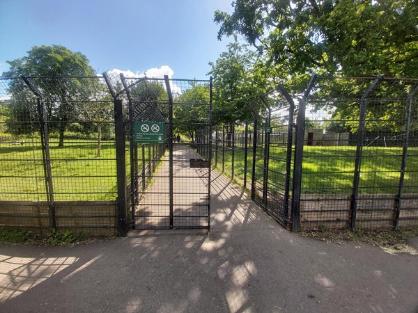 One of the entrances to the deer park