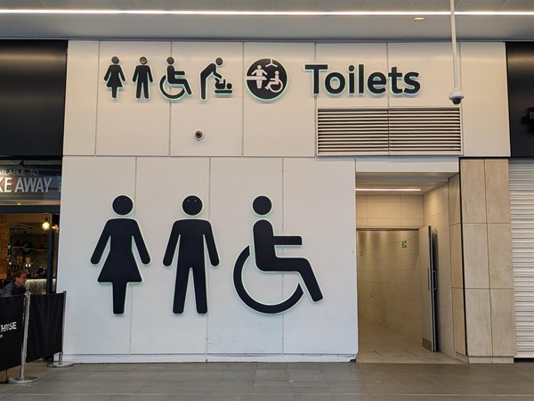 Image of Changing Places Toilet entrance, Leeds Railway Station