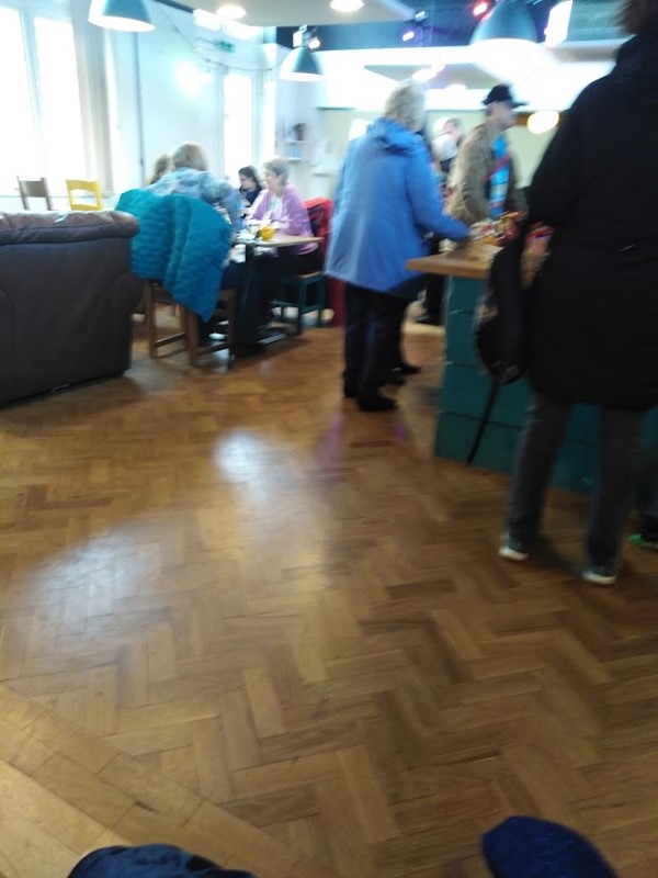 Plenty of room in the cafe.