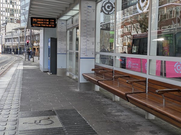 Image of seating at the stop