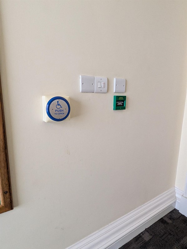 Image of touchpad to access the Changing Places toilet