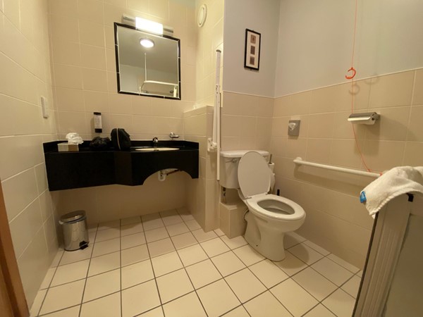 Hotel bathroom.