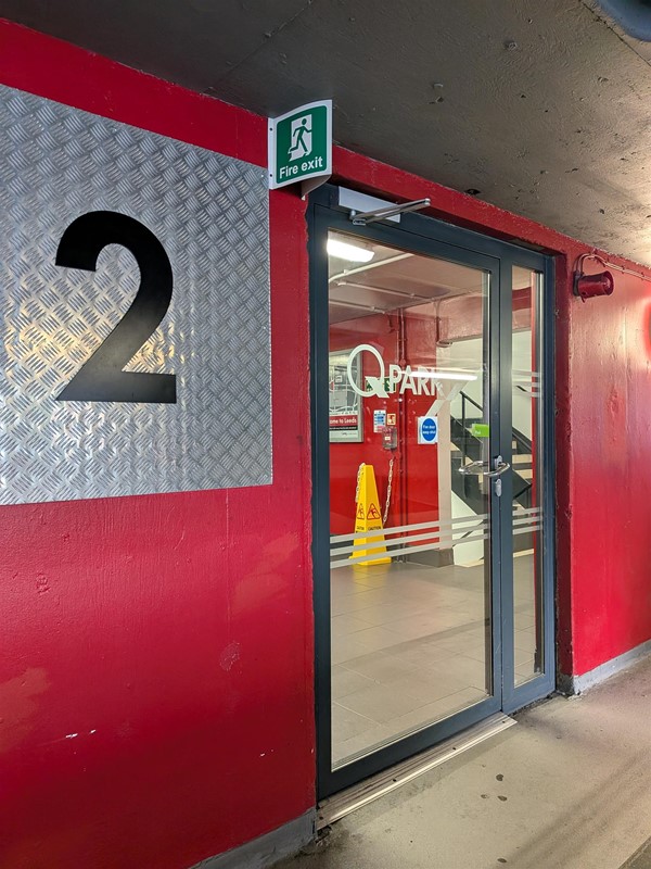 image of door to the lifts on level 2