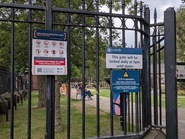 image of signage at the park entrance