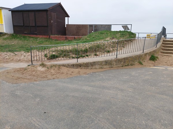 Ramp to beach path