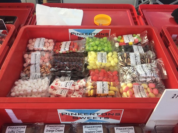 Photo of traditional sweets for sale.