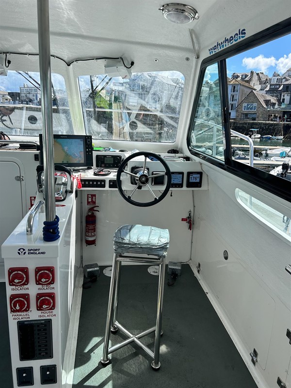 Image of the deck of a boat.