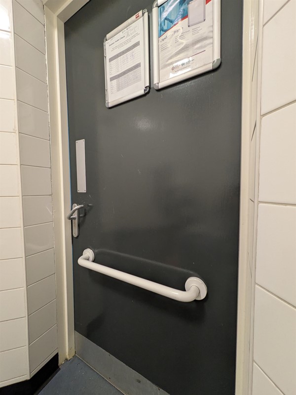 Image of door to the accessible toilet