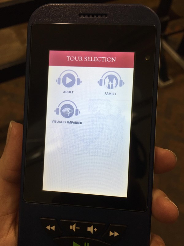 Audio guide at Royal Mews stables