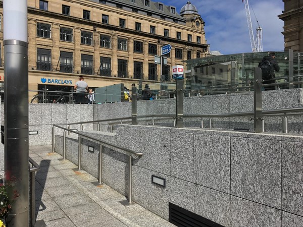 The wheelchair ramp from the Princes Street level