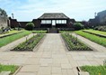 One of the enclosed walled gardens