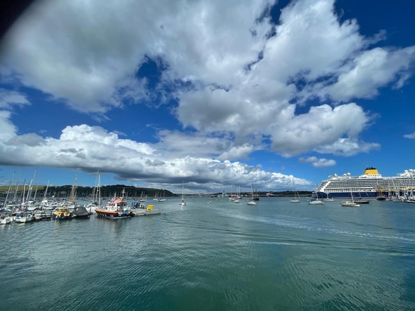 Image of the seas with boats.