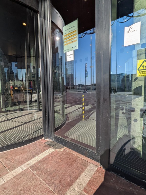 Image of door to the library