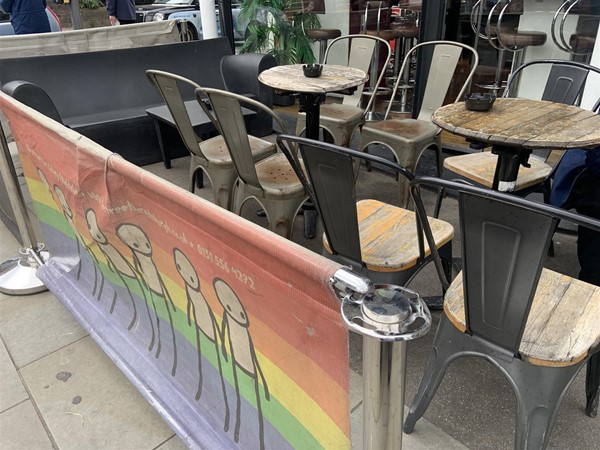 Image of an outside seating area