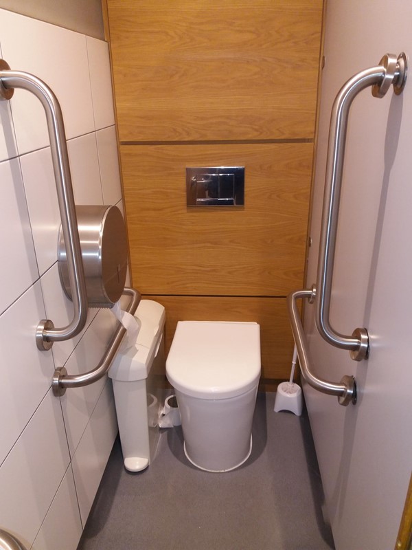 adapted toilet in the main toilet block