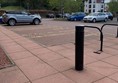 View of accessible parking bays from the front door.