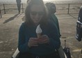 Zoe enjoying an ice cream!
