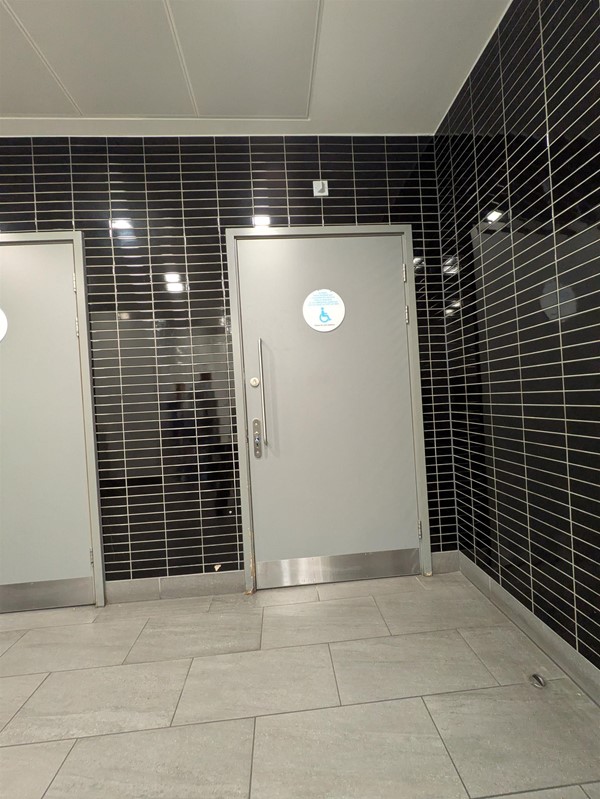 Image of door to the accessible toilets