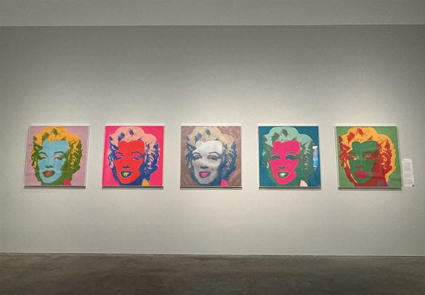 Image of screen prints on a wall