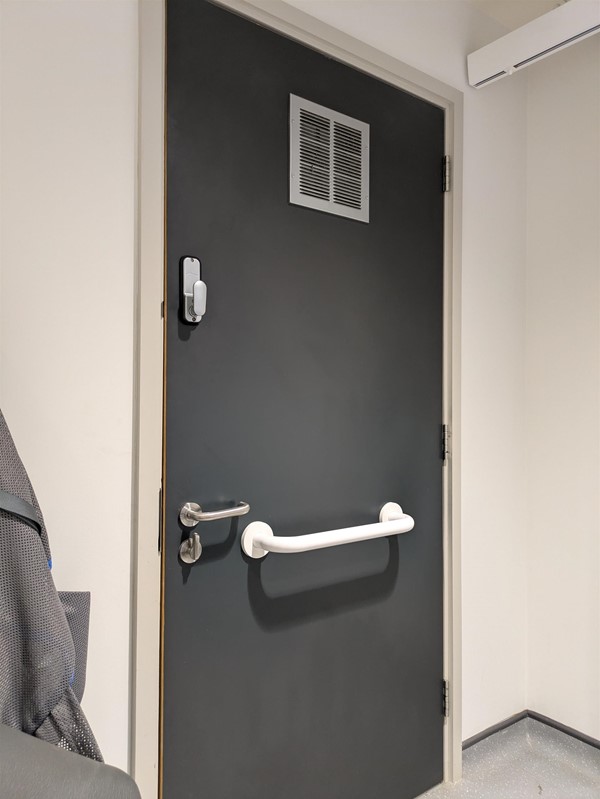 Image of door to Changing Places toilet from inside