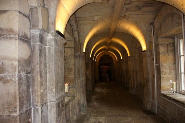 Back corridor towards the toilets.